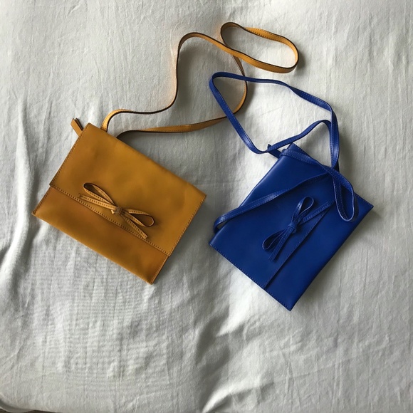 GAP Leather Crossbody Bags | (1) Blue (1) Mustard Yellow - Picture 4 of 14